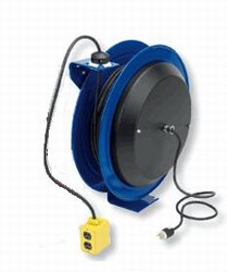 COXREELS PC19-7512-B Power Cord Reel with Spring Driven